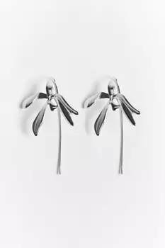 Серьги-продевки в виде цветка