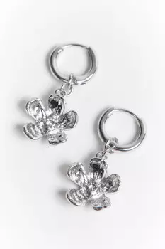 Серьги с подвесками-цветами