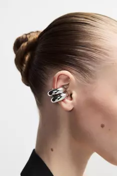 Серьги-каффы объемные