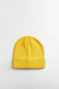 Шапка-бини однотонная тонкой вязки