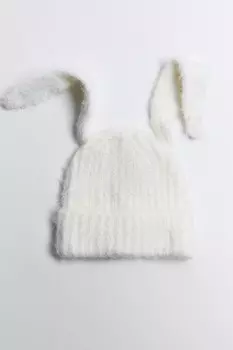 Шапка-бини пушистая с ушками