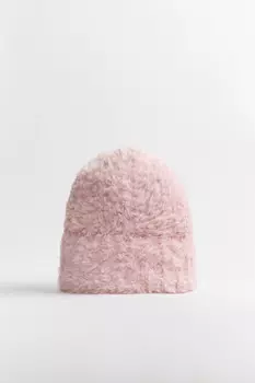 Шапка-бини пушистая с ворсом