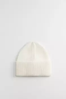 Шапка-бини WinterHat в рубчик с широким отворотом