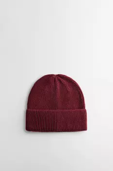 Шапка-бини вязаная короткая до ушей