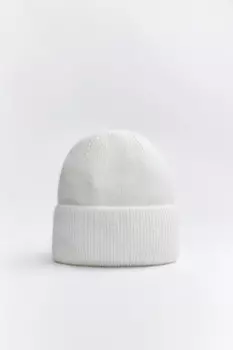 Шапка-бини вязаная с ангорской шерстью