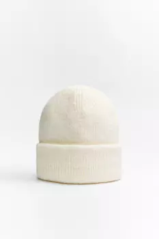 Шапка-бини вязаная с шерстью