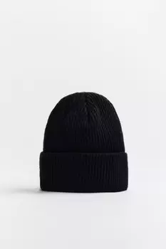 Шапка унисекс вязаная в рубчик