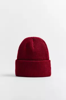 Шапка унисекс вязаная в рубчик