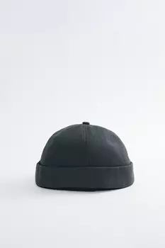 Шапка бини короткая с отворотом до ушей