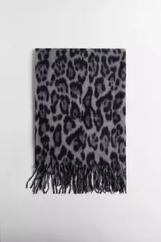 Шарф с леопардовым принтом