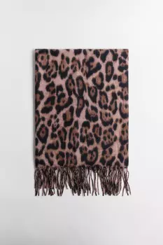 Шарф с леопардовым принтом