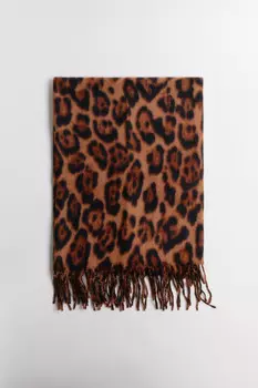 Шарф с леопардовым принтом