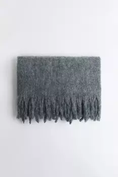 Шарф теплый вязаный с шерстью