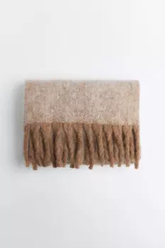 Шарф теплый вязаный с шерстью