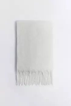 Шарф толстый вязаный с бахромой