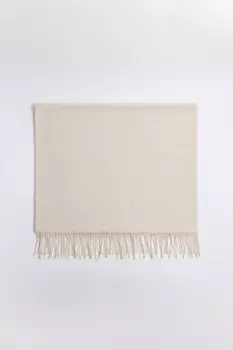 Шарф тонкой вязки с бахромой