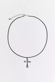 Колье-шнурок с подвеской в виде креста
