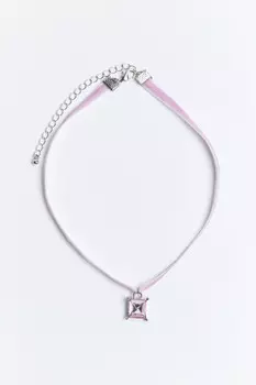 Чокер бархатный с подвеской-кристаллом