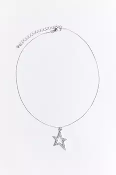 Цепочка с подвеской-звездочкой и стразами