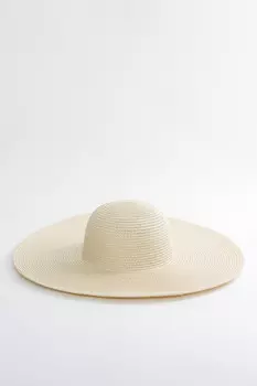 Шляпа соломенная плетеная с широкими полями