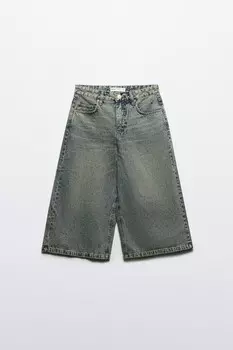 Шорты-бермуды джинсовые с низкой посадкой