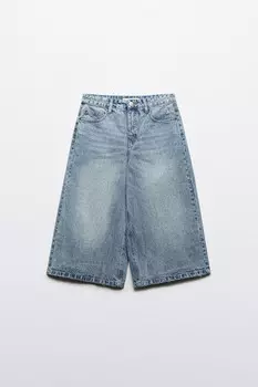 Шорты-бермуды джинсовые с низкой посадкой
