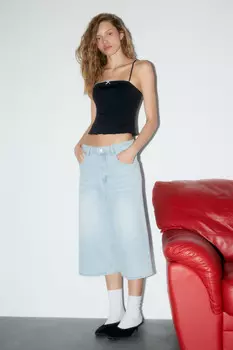 Шорты-бермуды джинсовые с низкой посадкой