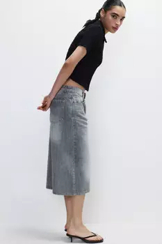 Шорты-бермуды джинсовые с низкой посадкой