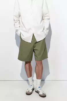 Шорты-бермуды хлопковые с резинкой на поясе