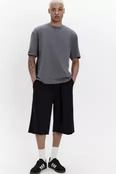 Шорты-бермуды из хлопкового футера