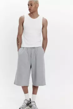 Шорты-бермуды из хлопкового футера