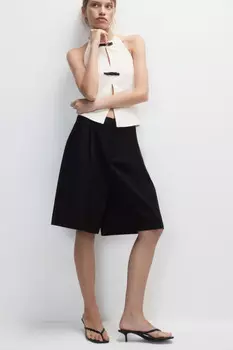 Шорты-бермуды костюмные со стрелками