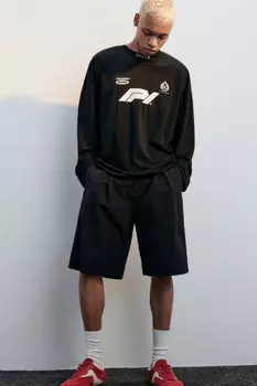 Шорты-бермуды широкие из нейлона