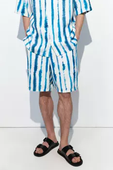 Шорты-бермуды вискозные с принтом