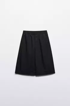 Шорты-бриджи хлопковые с поясом-резинкой