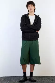 Шорты-бриджи широкие хлопковые с карманами-карго