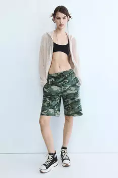 Шорты-бриджи трикотажные с принтом