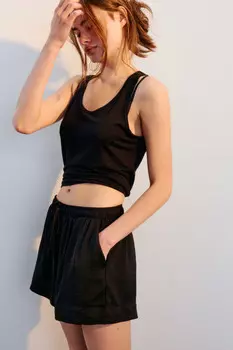 Шорты домашние атласные