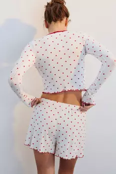 Шорты домашние хлопковые в сердечко