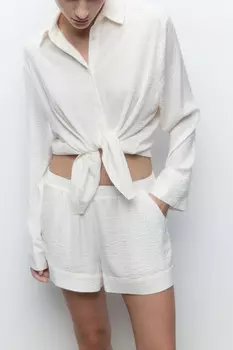 Шорты домашние из жатого сатина