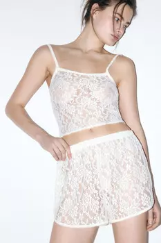 Шорты домашние кружевные