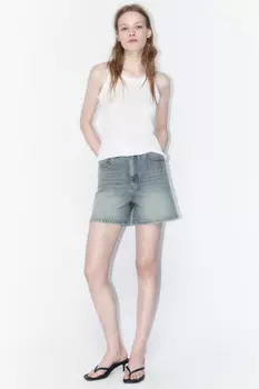 Шорты джинсовые с высокой посадкой
