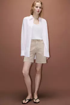 Шорты джинсовые с высокой посадкой