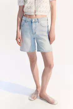 Шорты джинсовые с высокой посадкой