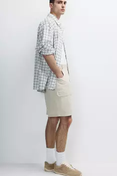 Шорты хлопковые с накладными карманами