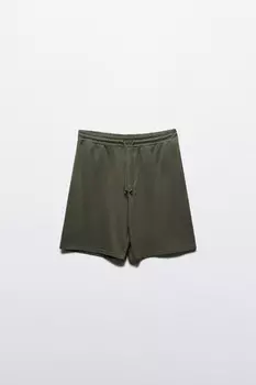 Шорты хлопковые с поясом на завязках