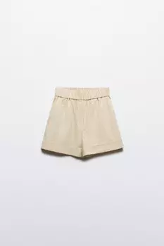 Шорты хлопковые с поясом-резинкой