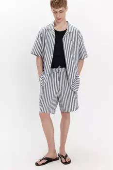 Шорты хлопковые в полоску