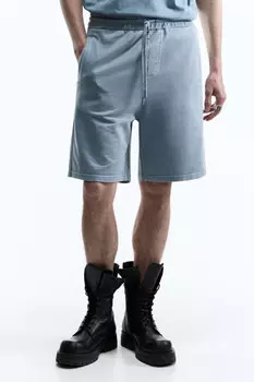 Шорты из футера с вареным эффектом