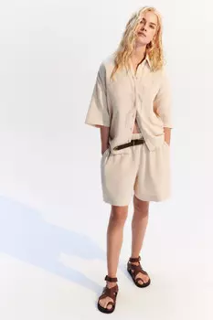 Шорты из хлопкового муслина